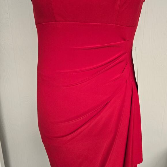 NEW NWT Women's Stenay Red Lace Sleeveless Cocktail Party Dress | Size 4 - Picture 4 of 12